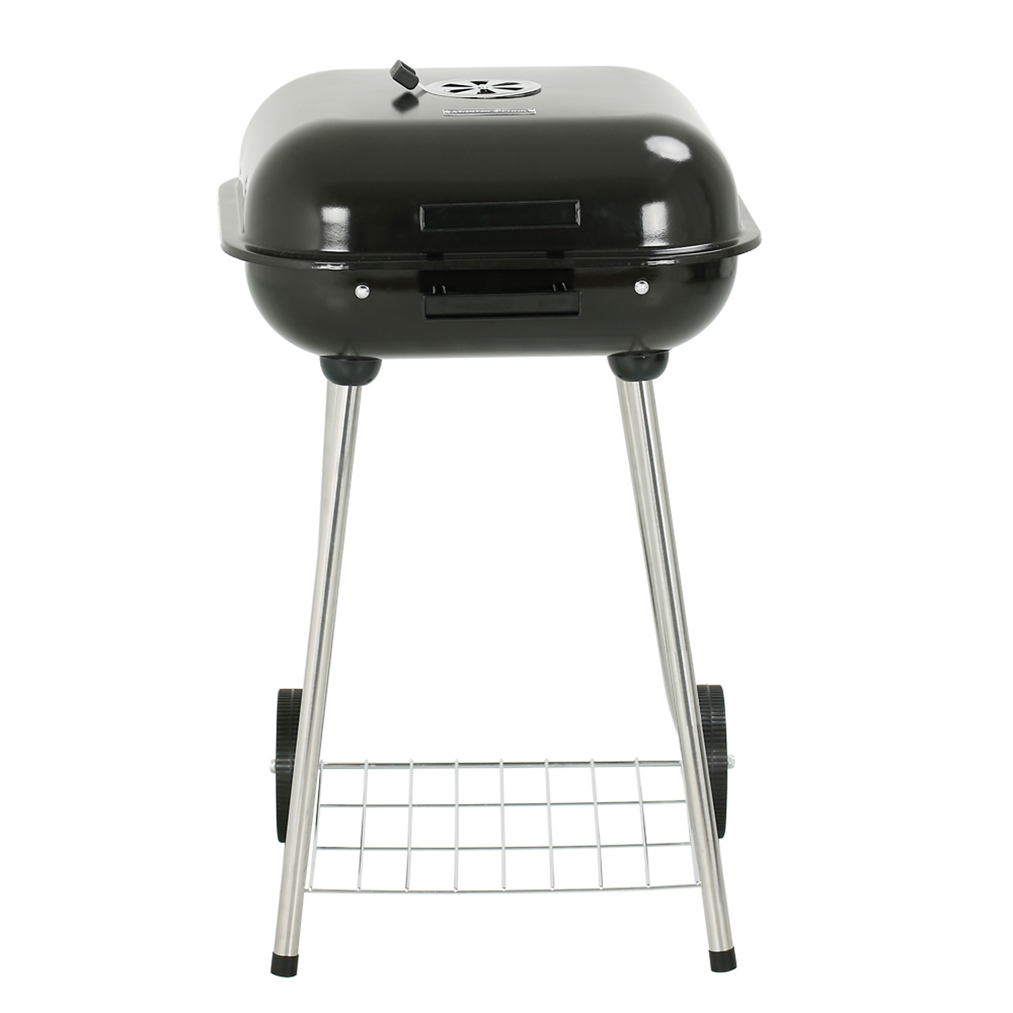 Mastercook Square Charcoal Grill - 18in., Porcelain Enameled, Dual Venting System, Model# SRCG28018A